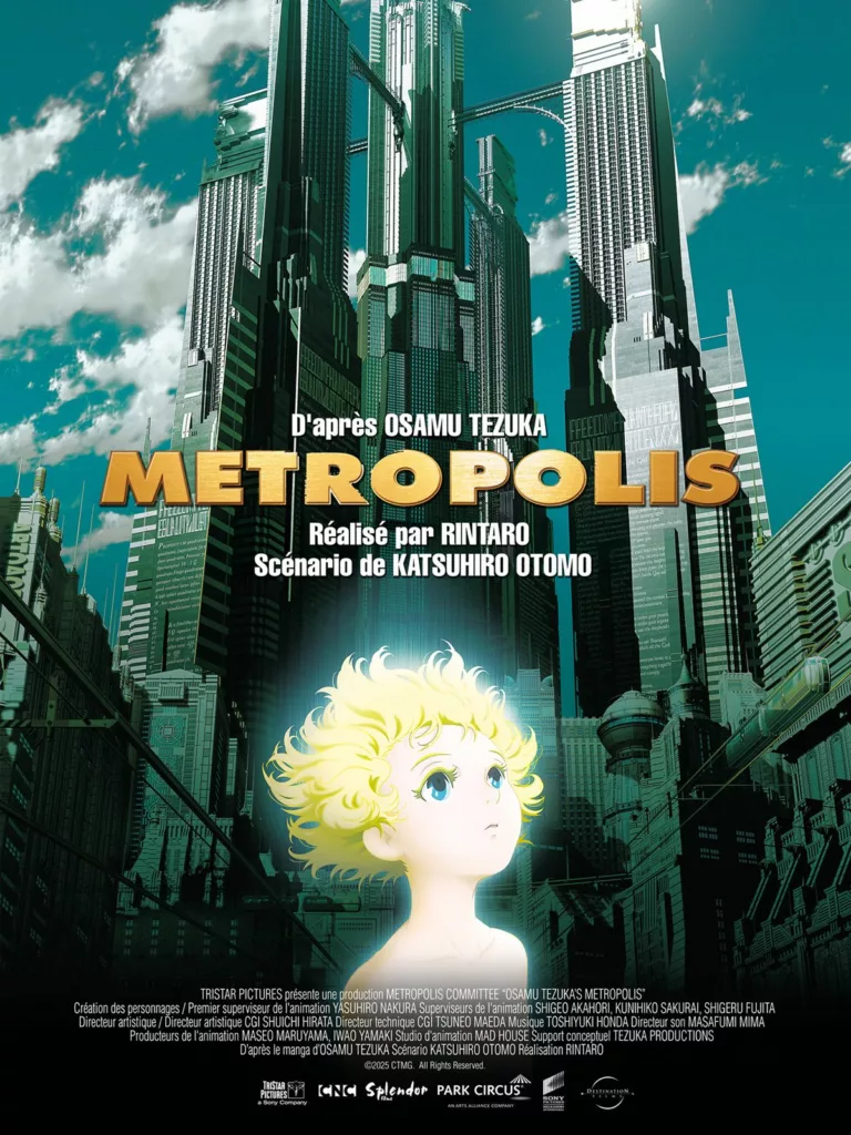 Affiche de Metropolis de Rintaro - ressortie au CInéma LUX pour la nuit science fiction 2026