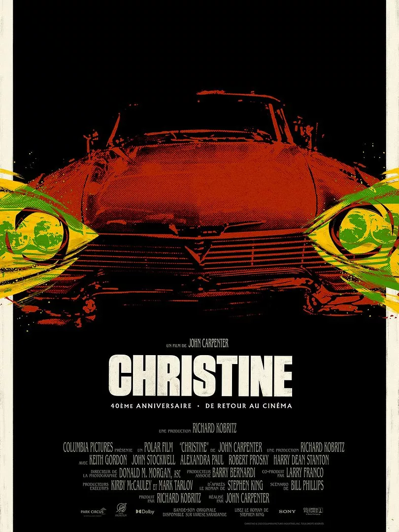 Affiche du film Christine pour la nuit Stephen KING au LUX avec le festival Epoque - salon du livre de Caen 2025