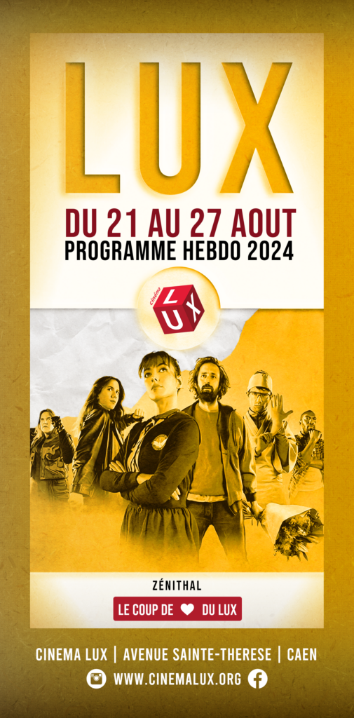 Programme du Cinéma LUX de Caen du 21 au 27 aout 2024