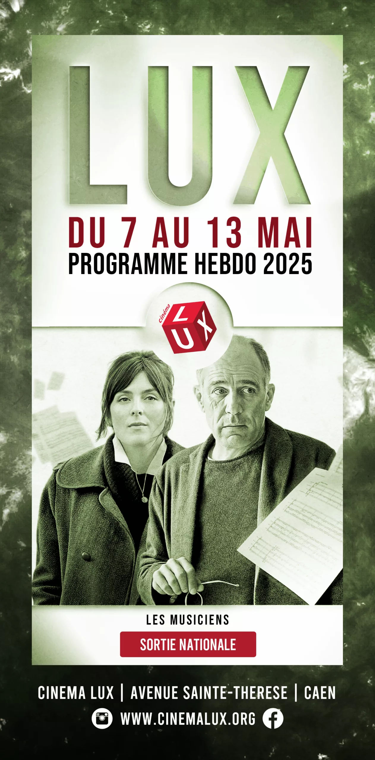 Programme Cinéma LUX du 7 au 13 mai 2025 avec le film Les Musiciens en couverture