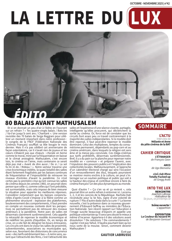 Lettre du Cinéma LUX de Caen - Novembre 2025