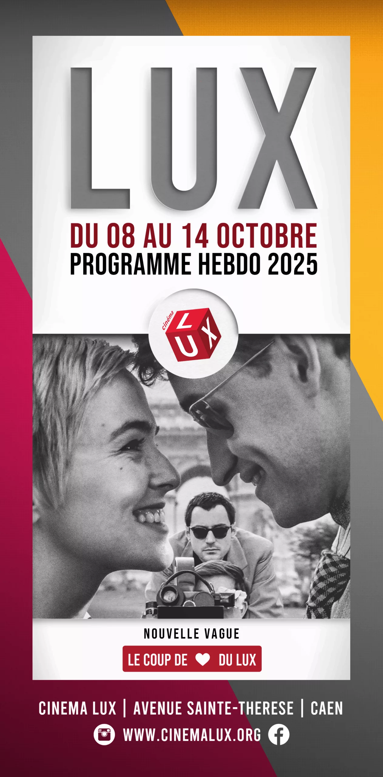 Nouvelle vague - programme du Cinéma LUX de Caen du 08 au 04 octobre 2025