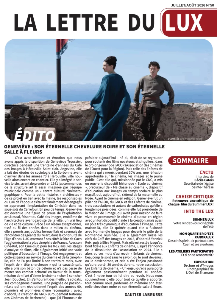Edito Lettre du LUX 2026 aout et juillet